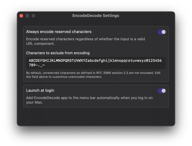 Settings Form with wrapped text at the bottom of the first section