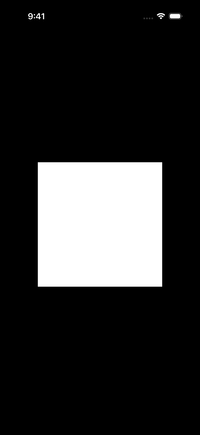 A rectangle scaling up and back down three times using the easeInOut animation
