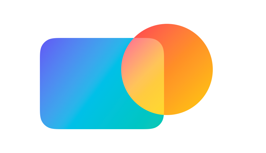 The hard light mode creates a strong contrast shift controlled by the warm circle on top