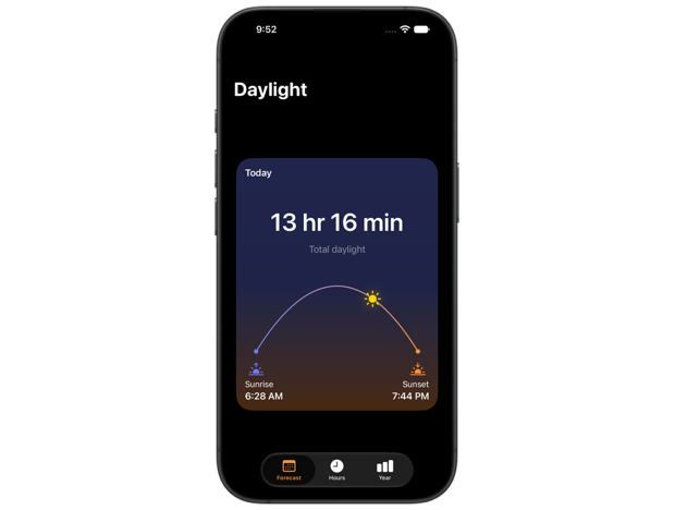 iPhone showing a horizontally scrolling set of cards, with one card filling the width inside the scroll view's content margins