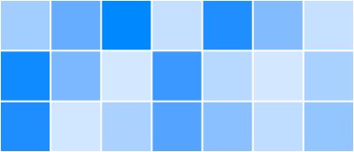 Three weeks of daily rectangles aligned into seven weekday columns