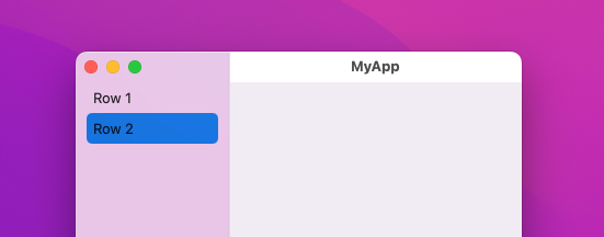 Screenshot of macOS sidebar in light mode where all rows have dark text, even the selected one.