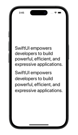 iPhone screen displaying text with tight leading and loose leading
